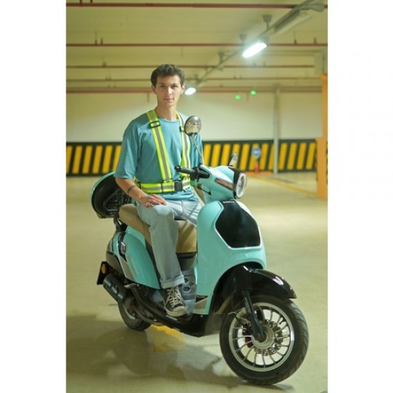 Hun Eyewear Reflektörlü Yelek,Yüksek Görünmlü Motosiklet,Ayarlanabilir Şerit Motor Ikaz Yeleği Taşıma Çantası