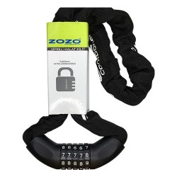 Zozo Zozo - Zincir Kilit - 6X90 cm Şifreli Siyah