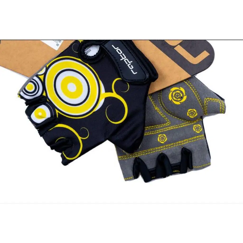 Bike Sky RAPTOR - Çocuk Eldiveni - Silikon Jelli - Sarı S beden 