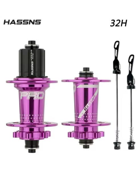 BİKE SKY HASSN'S PRO 7 32H Mor Ön-Arka Jant Göbek Takımı, Göbek Seti