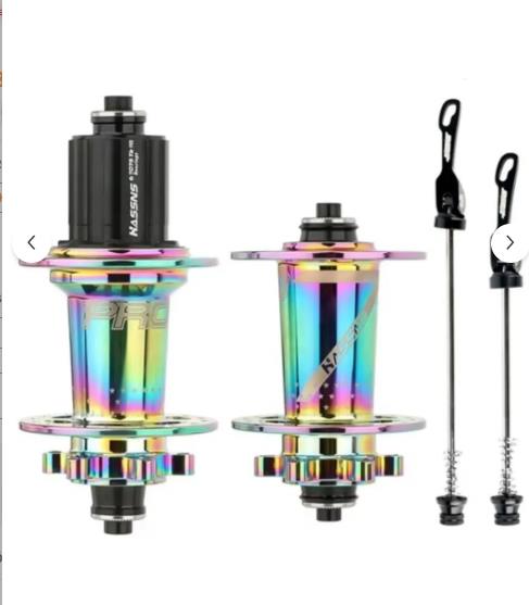 BİKE SKY Hassn's PRO 7 32h Rainbow, Colorful Ön-Arka Jant Göbek Takımı, Göbek Seti