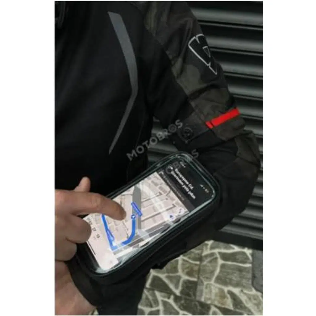 Bike sky Motosiklet Kol Telefon Tutucu Motorsiklet Kol Çantası Su Geçirmez-Gidon Bağlantılı-Dokunmatikli Mt-45