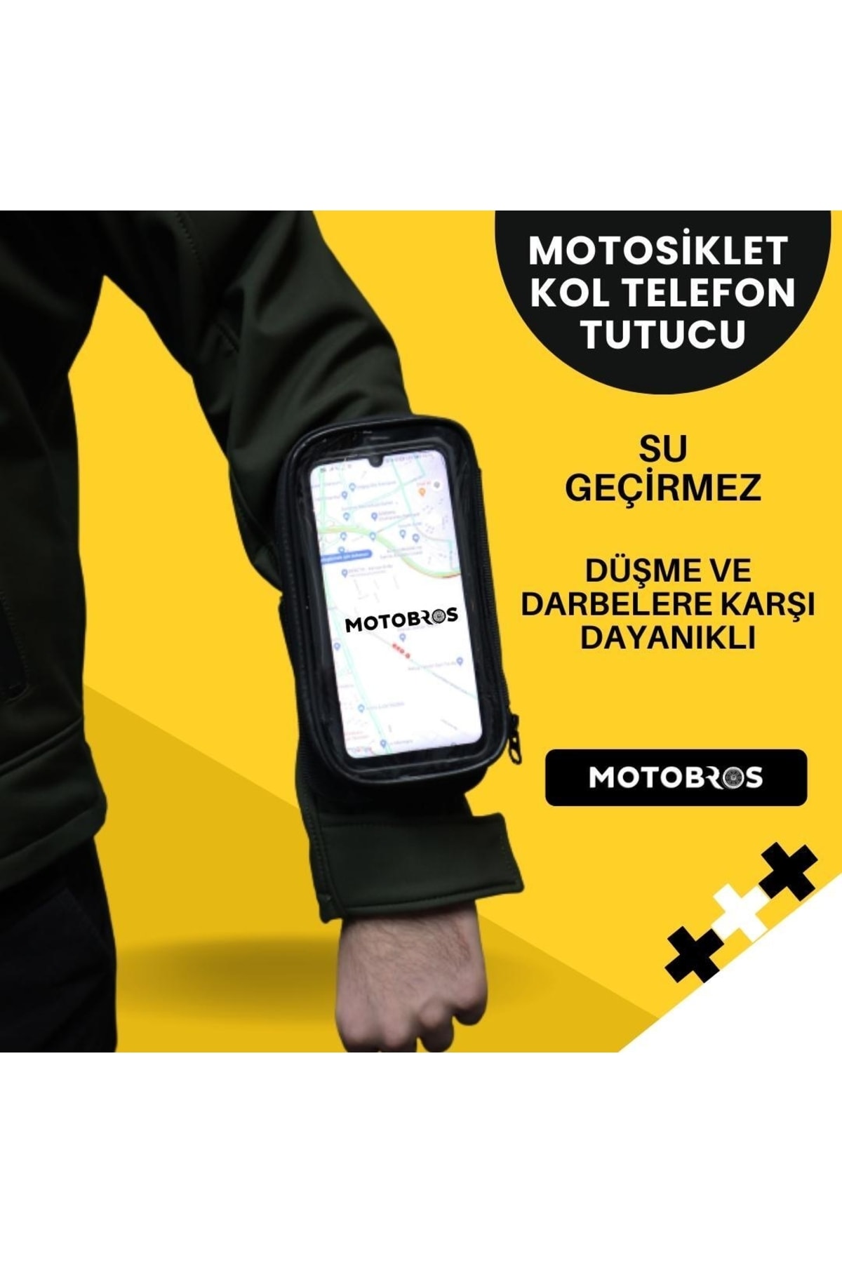 Motosiklet Kola Takılan Telefon Tutucu Kol Telefon Tutucu Su Geçirmez 6.7