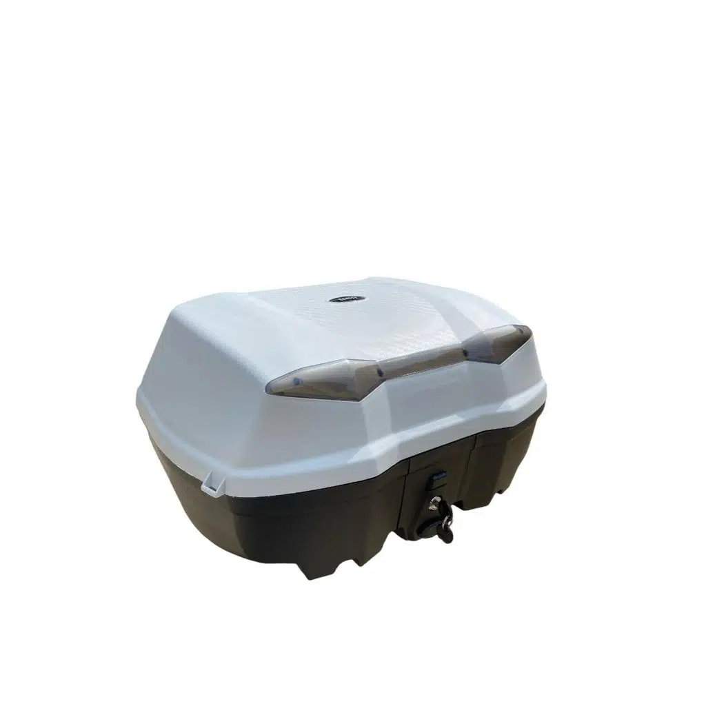 BİKE SKY Tien 52 Litre Motosiklet Arka Çantası Otomatik Kilit Sırt Dayamalı Gri