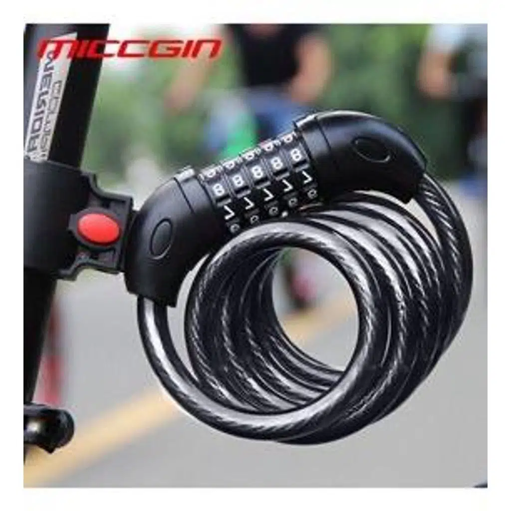 ZHONGLI-HALAT KİLİT DOLAMALI 4 ŞİFRE 12x120cm BRAKETLİ